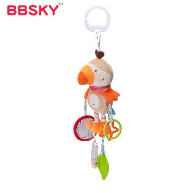 BBSKY Cute Cartoon Animal Wind Chime Baby Toy Plush Bed Trailer Hanging Toy Can Be Imported
