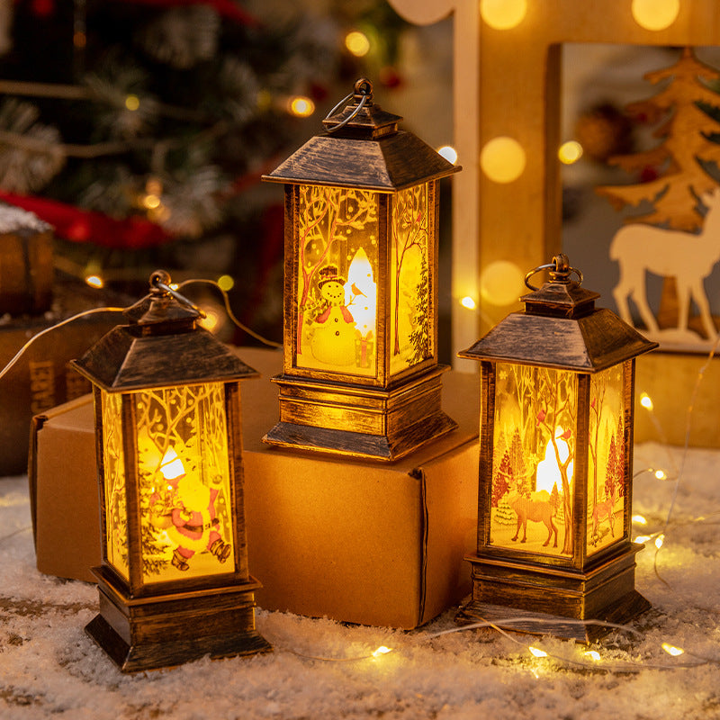 Christmas Decorative Lantern Set Mini Table Lanterns Creative Christmas Gift