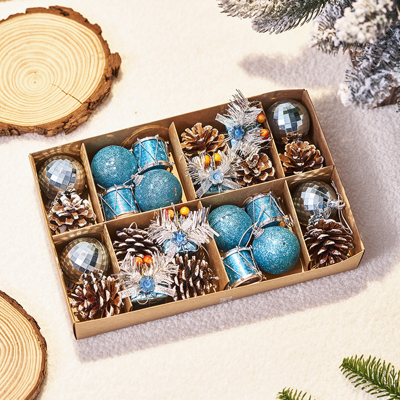 New Christmas Decorations Christmas Ball Bell Gift Pack Pinecone Drum Combination Christmas Tree Pendant