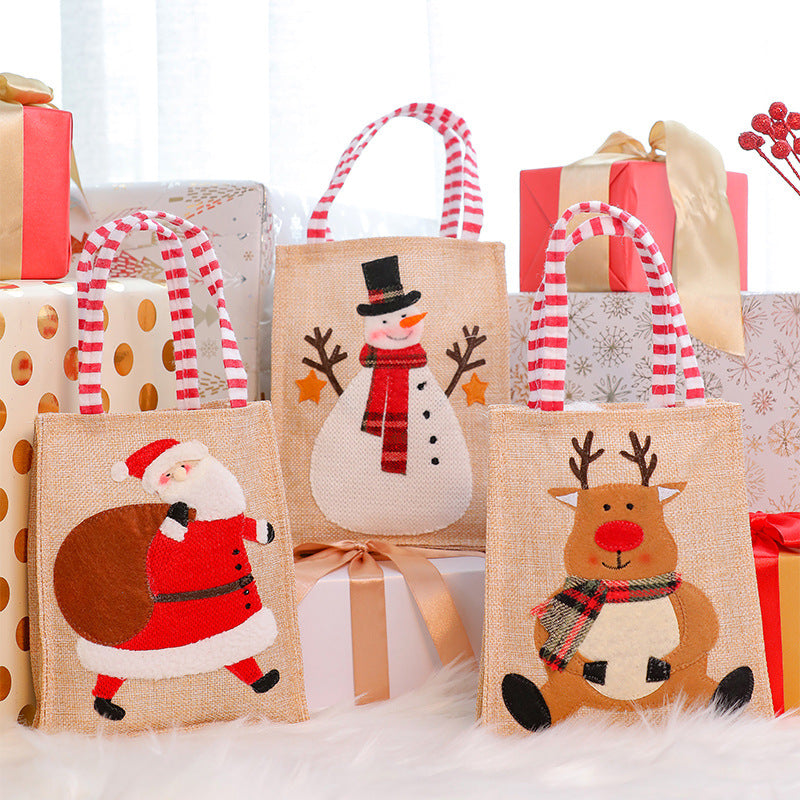 Christmas Fabric Bag, Christmas Gift BaApple Bag, Cartoon Candy Bag