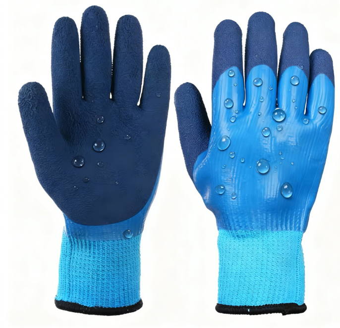 Winter waterproof protective gloves with thickened velvet