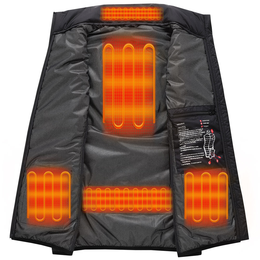 Women's heated vest heated vest dual control switch charging jacket