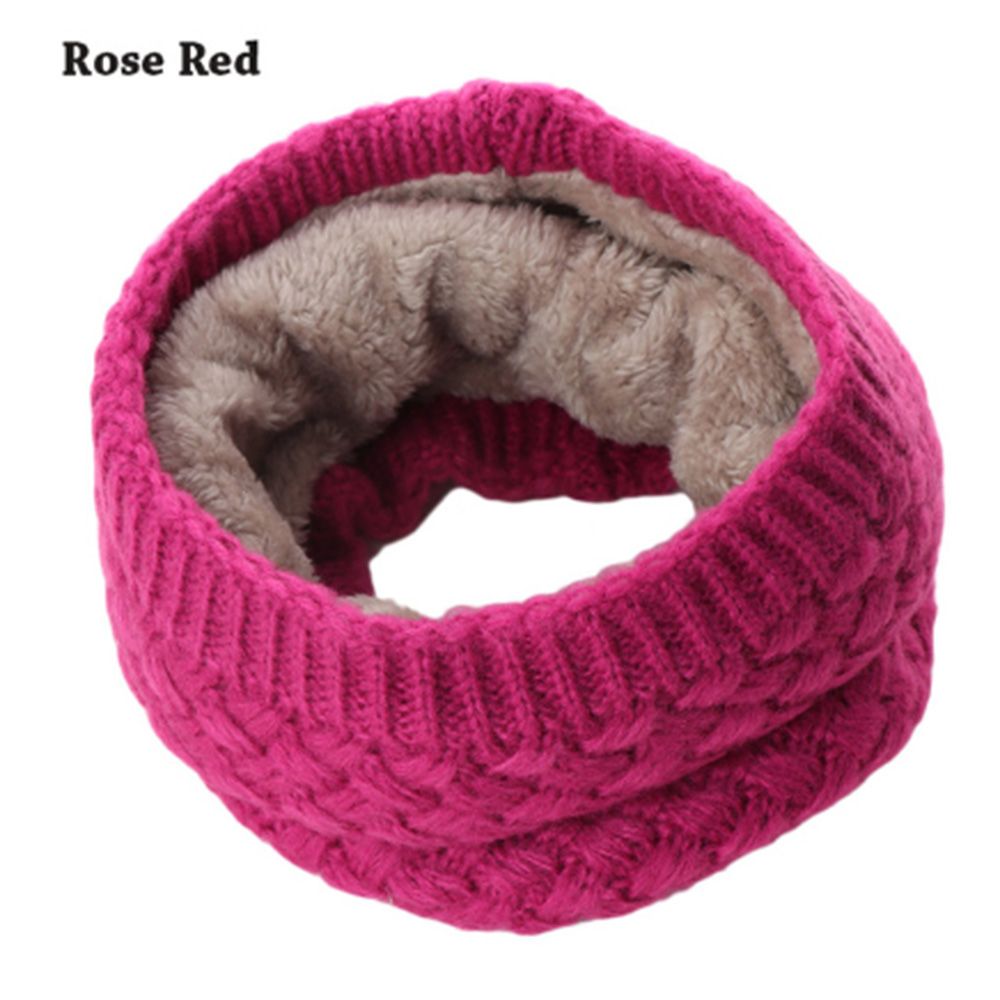 1Pc Winter Warm Brushed Knit Neck Warmer Circle Go Out Wrap Cowl Loop Snood Shawl Outdoor Ski Climbing Scarf For Men Women