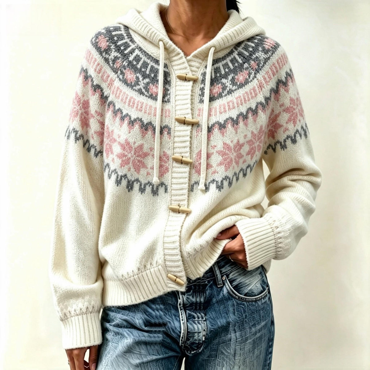Loose hooded sweater