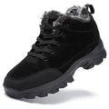 Men's snow boots with winter fleece insulation, outdoor boots, cotton shoes, lightweight boots