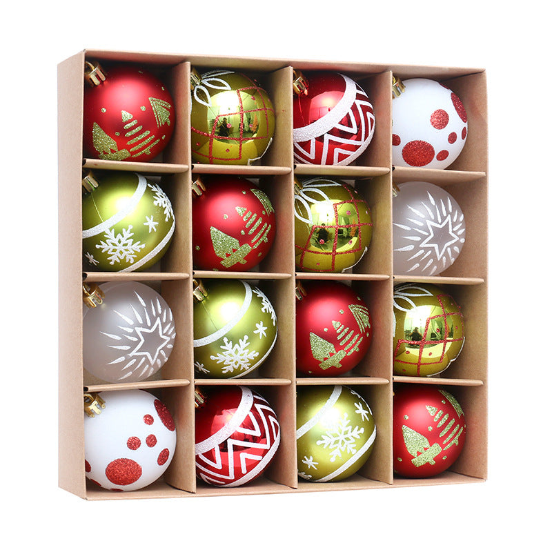 Christmas decorations 16 PCS Christmas Ball Decoration Christmas Tree Pendant Home Party Decoration
