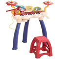 Ensemble de musique 2 en 1 pour enfant piano et batterie électronique avec micro et tabouret-0