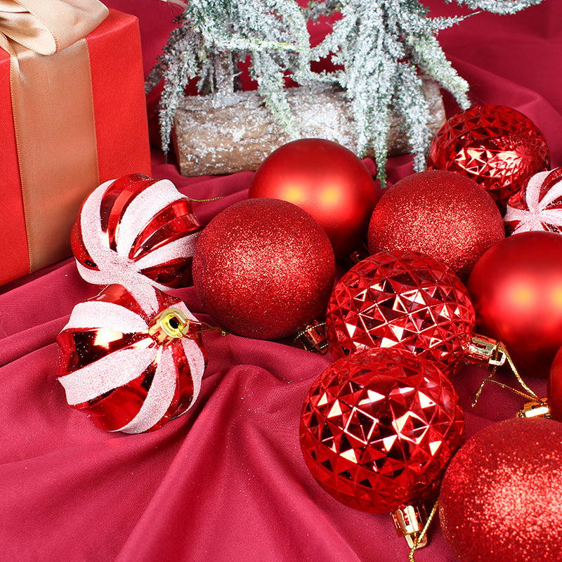 Christmas decoration hanging ball 6cm painted Christmas ball Christmas tree pendant set electroplated ball gift box