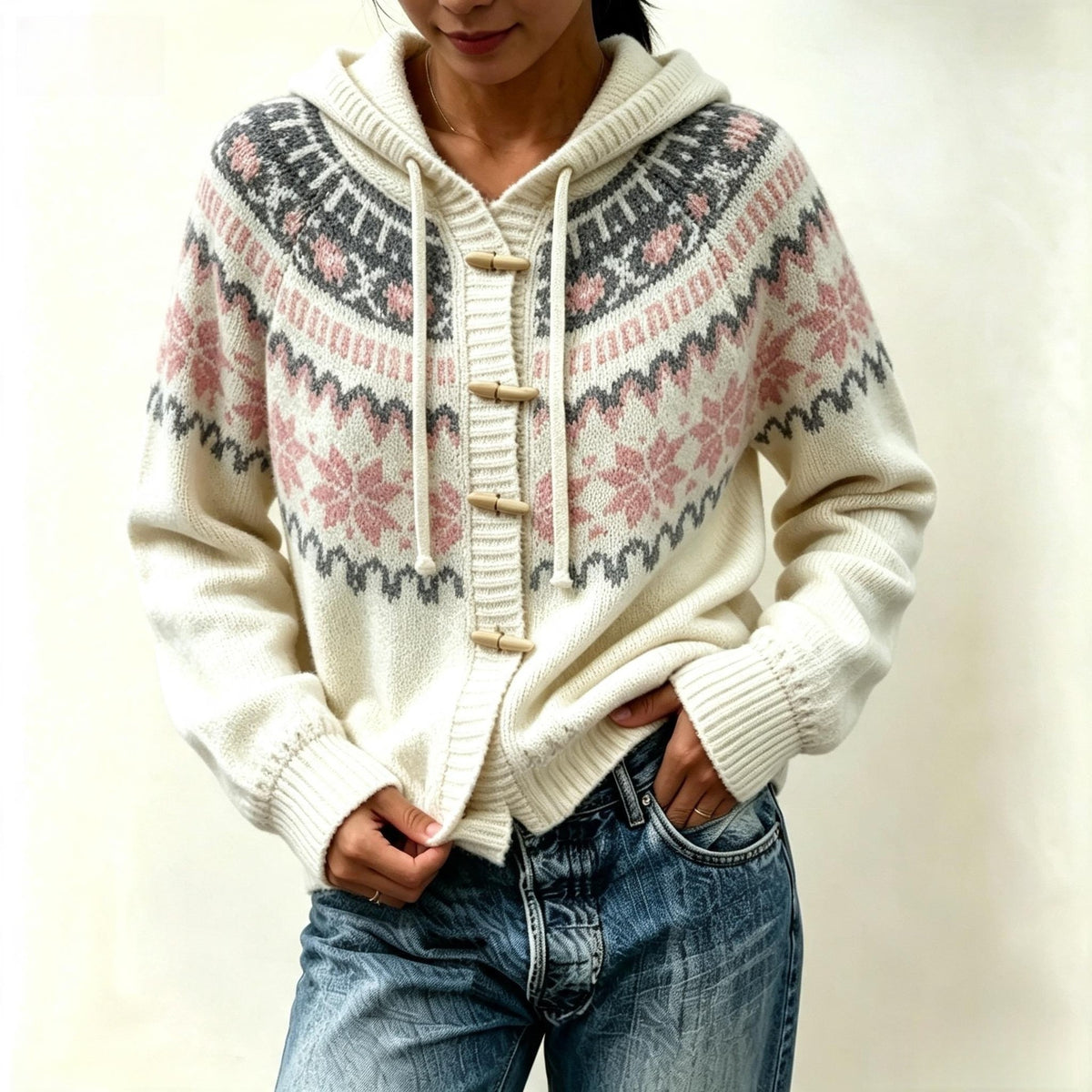 Loose hooded sweater