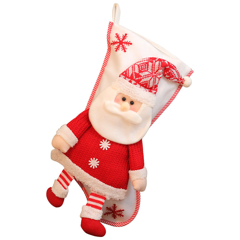 Christmas Socks Gift Bag Christmas Decorative Socks Christmas Eve Christmas Gift Children's Christmas Tree Pendant Candy Bag