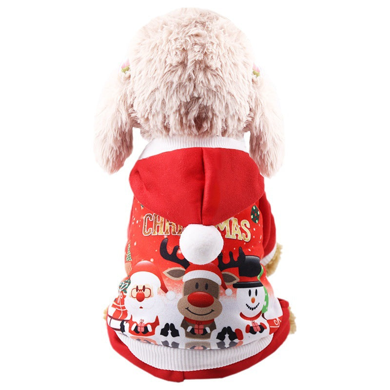 Christmas Plush Cat Dog Pet Autumn/Winter Teddy Bear Fighting Clothes