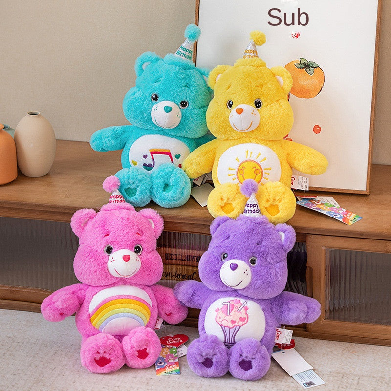 Angry Bear Rainbow Bear Plush Doll Love Bear Cute Doll Valentine's Day Gift