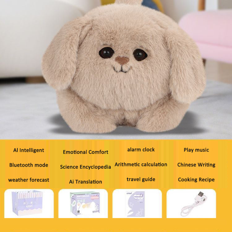 Smart AI Labrador Plush Toy for Girls, Interactive Talking Companion, Emotional Support Stuffed Animal for Sleep and Comfort