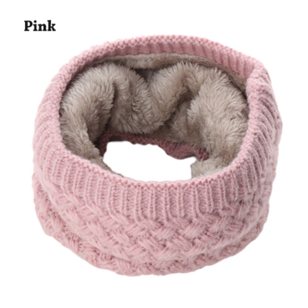 1Pc Winter Warm Brushed Knit Neck Warmer Circle Go Out Wrap Cowl Loop Snood Shawl Outdoor Ski Climbing Scarf For Men Women