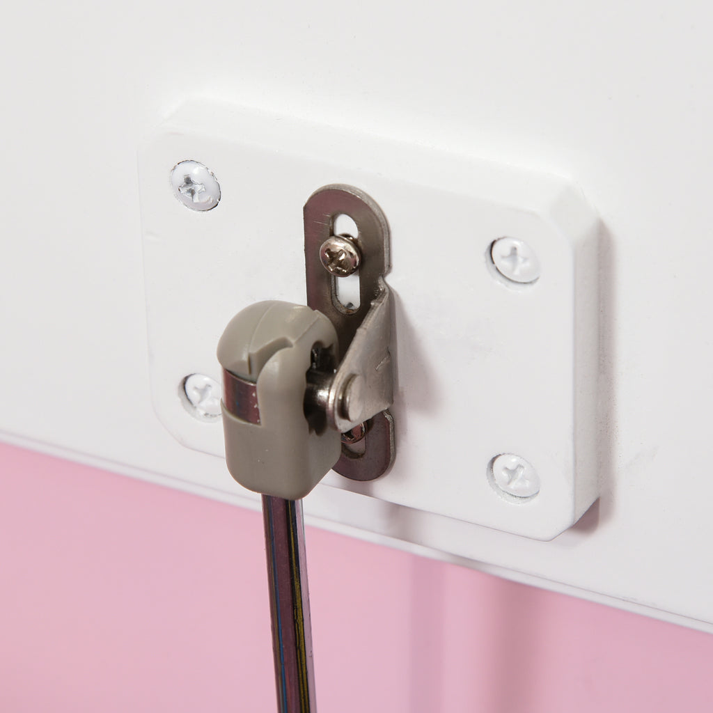Coffre à jouet enfant banc de rangement enfant couvercle rabattable et charnières de sécurité 60 x 30 x 50 cm rose-8