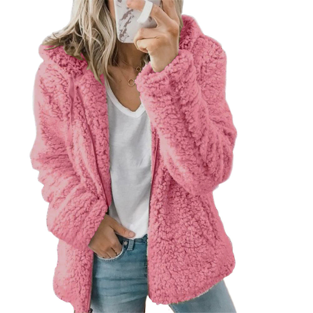 Hooded Woolen Coat for WomenAutumn/Winter Outerwear