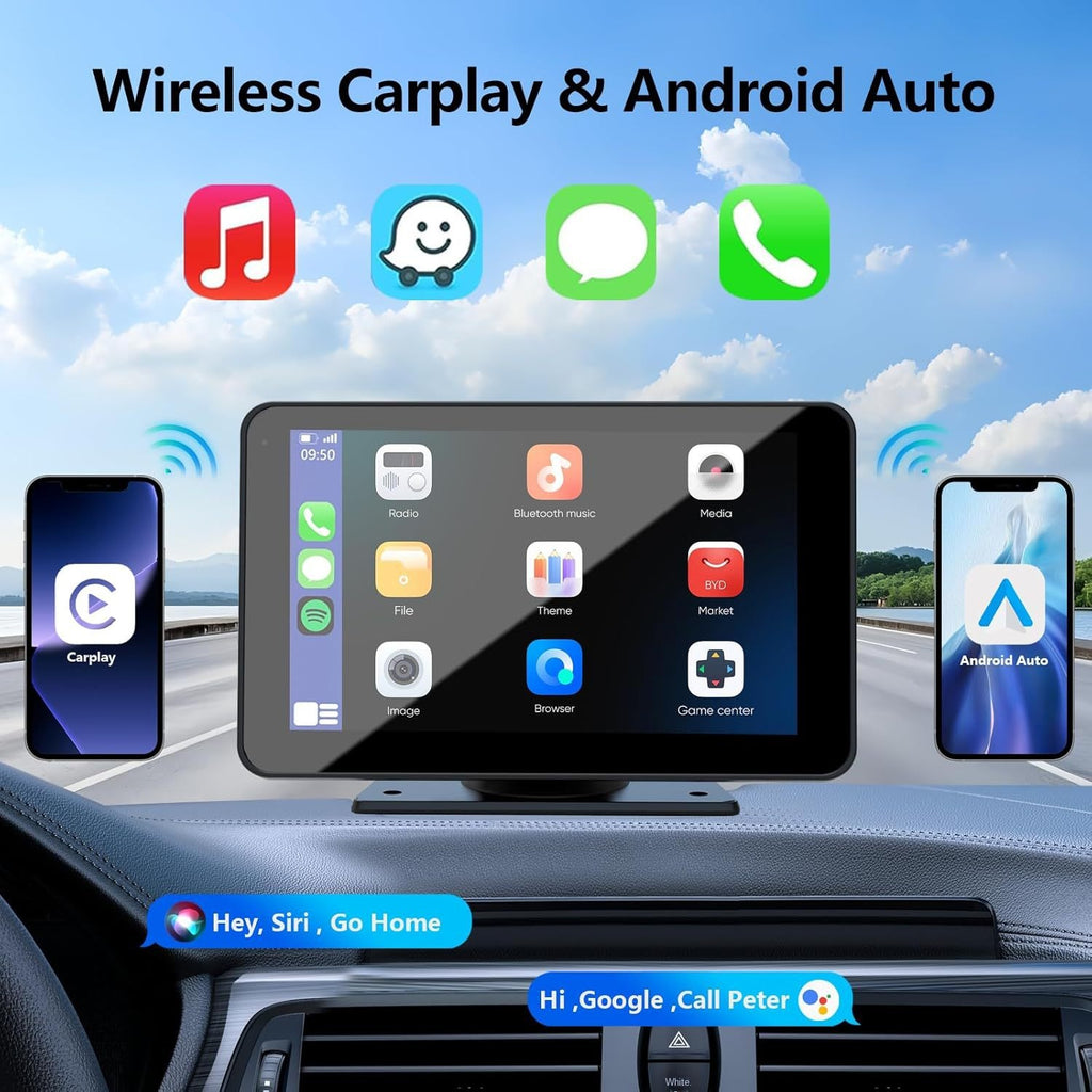 7-inch wireless Carplay portable car Bluetooth MP5 player multimedia Android projection navigation device