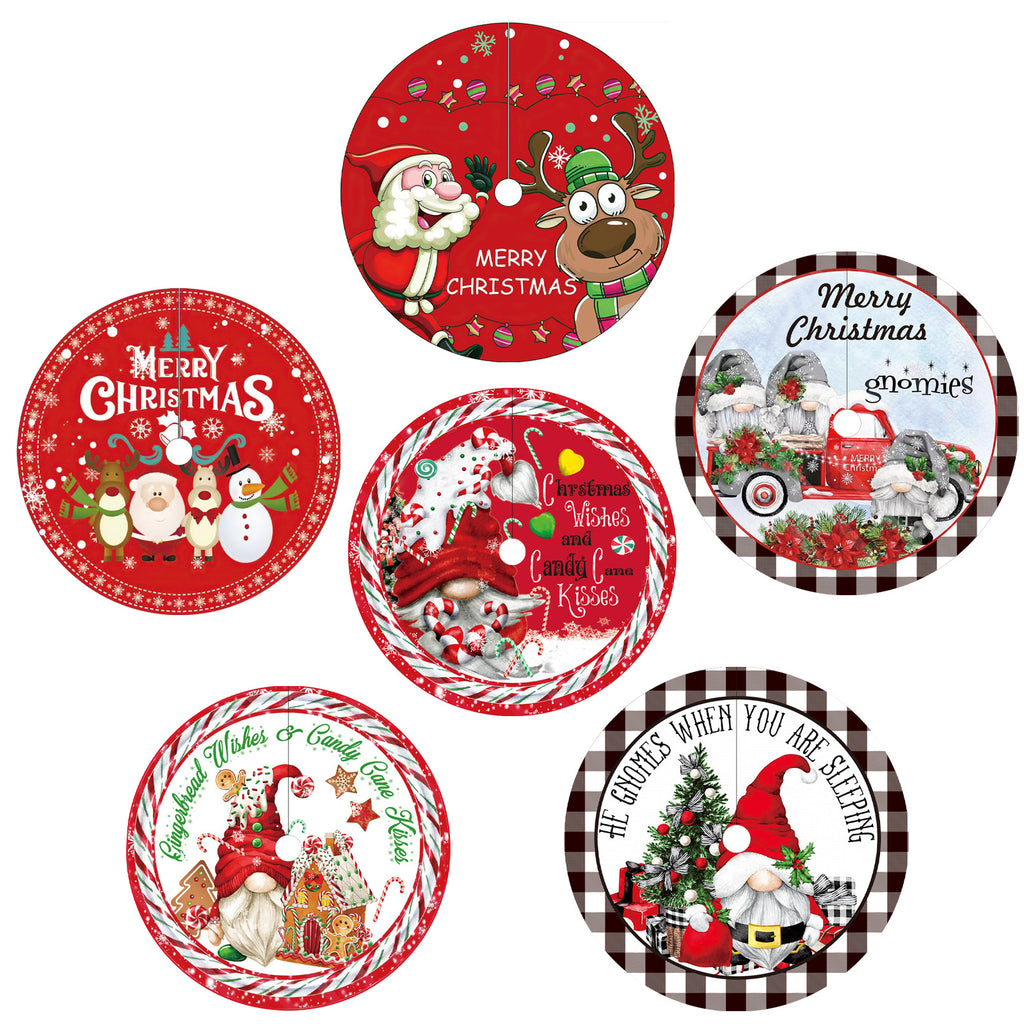 120CM Christmas tree skirt forest tree bottom dress up Christmas tree ornaments cartoon tree around