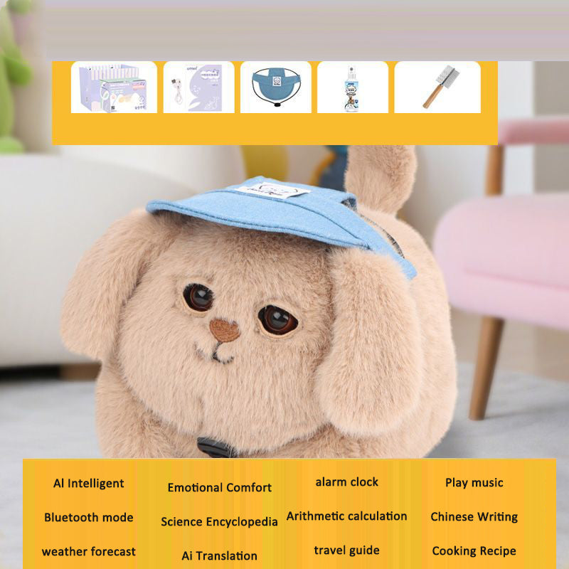 Smart AI Labrador Plush Toy for Girls, Interactive Talking Companion, Emotional Support Stuffed Animal for Sleep and Comfort