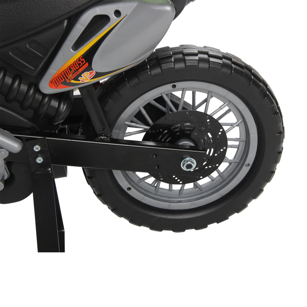 Moto Cross électrique Enfant 3 à 6 Ans 6 V phares klaxon musiques 102 x 58 x 66 cm Rouge et Noir-8