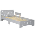 Lit pour enfants de 3 à 6 ans design étoiles et lune sommier à lattes inclus chambre moderne 143 x 76 x 49 cm gris-0