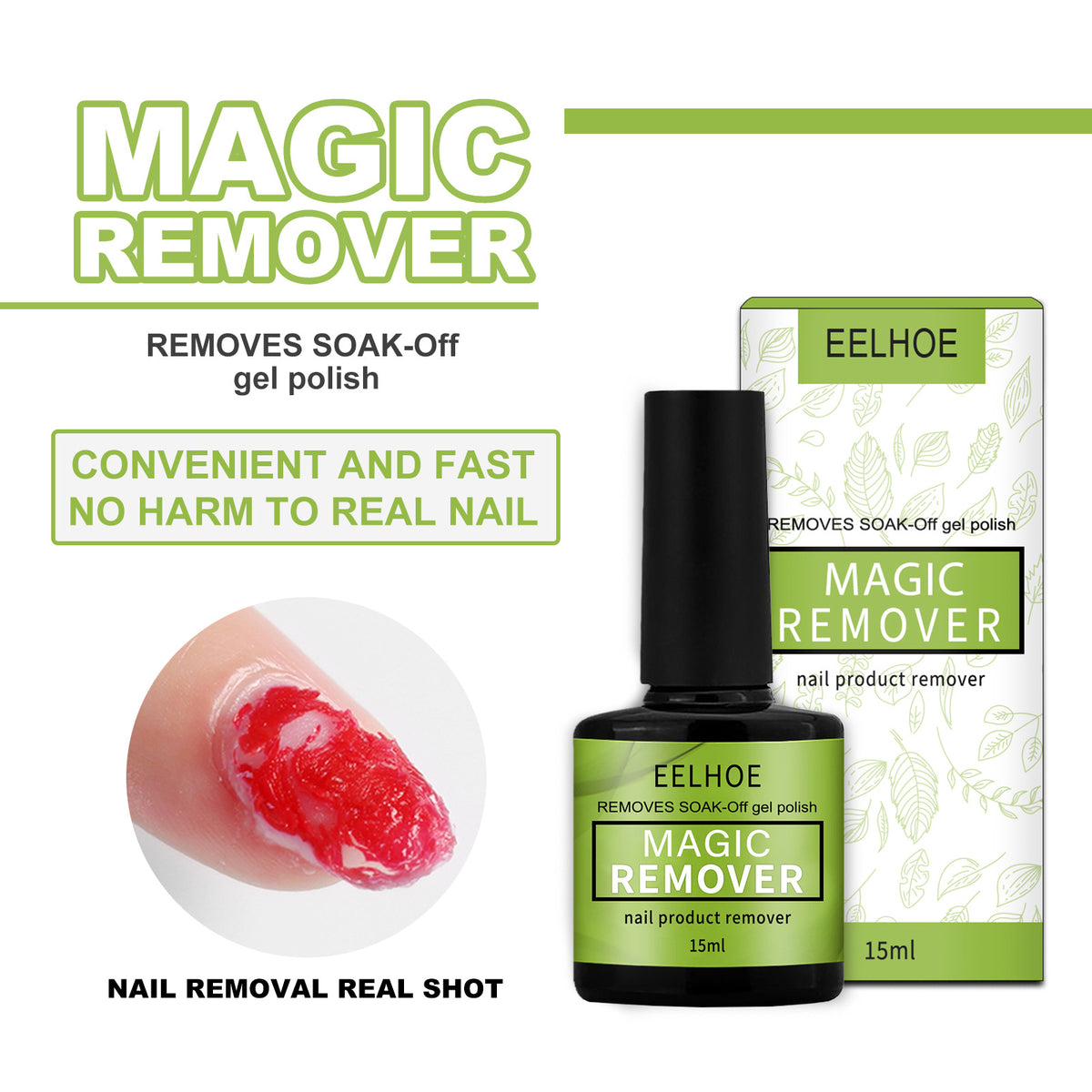 EELHOE Bursting Nail Polish Remover Nail Polish Remover Nail Polish Remover Nail Polish Manicure Shop Special Magic Nail Polish Remover