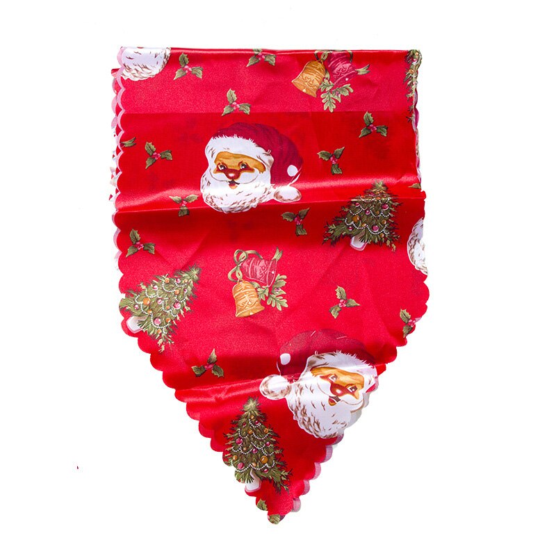 35*180cm Christmas Table Runner Mat Tablecloth Flag Home Party Decorative Santa Claus Tapestry Table Runners New Year