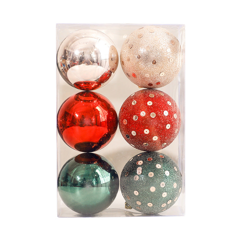 Christmas Decorations Red White Green Polka Dot Christmas Balls Hand Painted Plastic Christmas Tree Ornaments