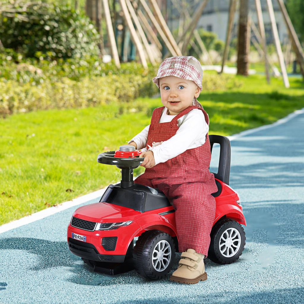 Porteur Enfant Véhicule à Pousser, Porteur Bébé avec Klaxon, Compteurs Factices et Coffre à Jouets, pour Enfants de 12 à 36 Mois, Rouge-1