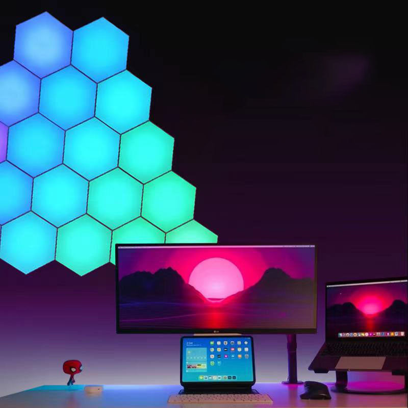 Gaming Atmosphere Light Smart Background Wall Quantum Light Voice Control APP Remote Control Cellular Bedroom Wall Light