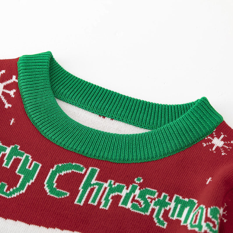 Children's Christmas Socks Red Sweater Baby Undercover Knitted Sweater