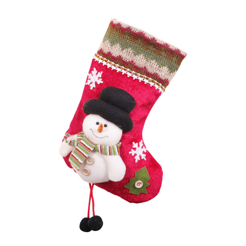 Christmas Supplies Medium Christmas Socks Doll Socks Cartoon 3D Christmas Pendant Decoration Gift Bag