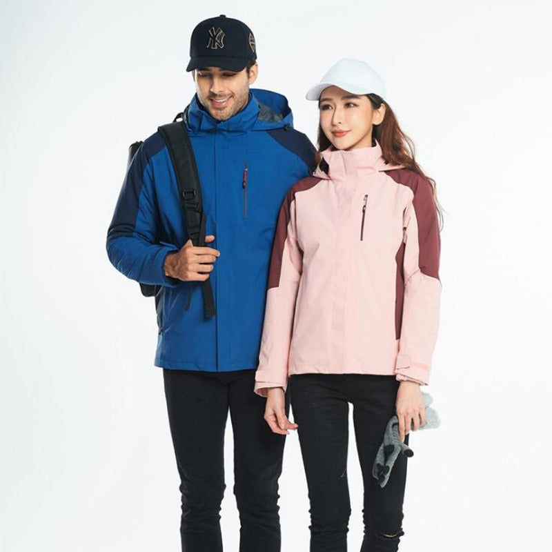 New Outdoor Rush Suit Men's 3-In-1 Two-Piece Women's Thickened Inner Liner Windproof Waterproof Ski Suit Can Print Logo