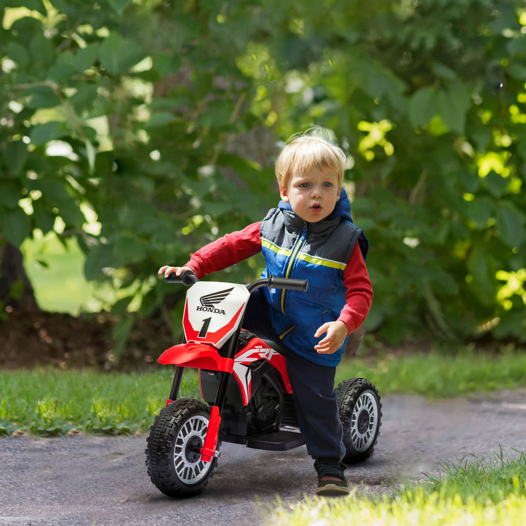 Moto cross éléctrique pour enfant licence Honda CRF450RL 3 roues batterie 6V enfants 18-36 mois rouge-1