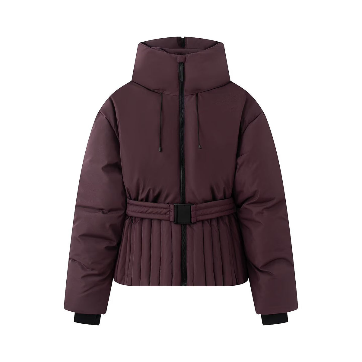 Versatile waist belt collection ski suit thick jacket