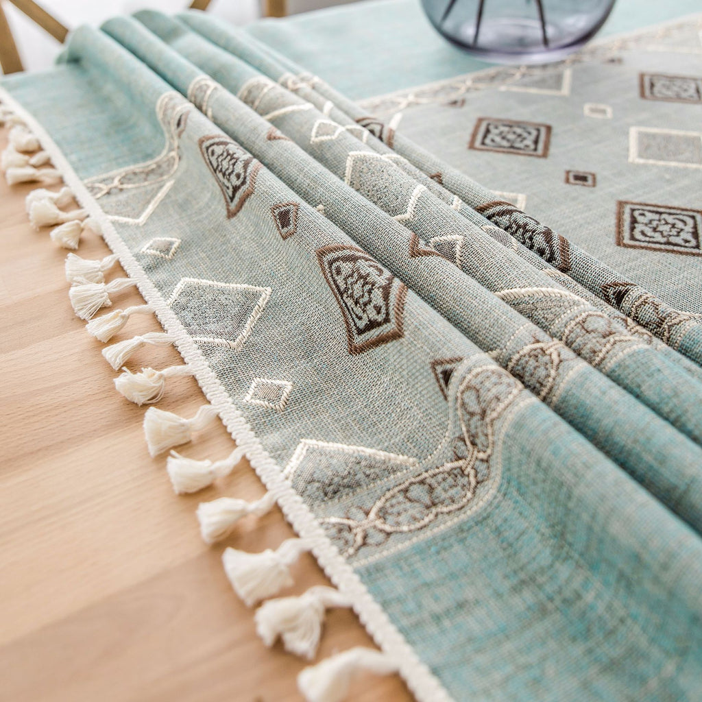 Linen Ethnic Style Linen Washable Tablecloth Pastoral Style Tablecloth Rectangular Table Flag Table Mat Tea Table Tablecloth