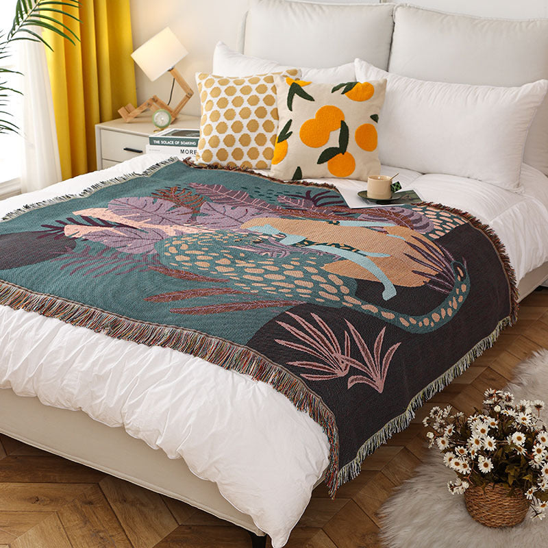 Artistic Sketch Throw Blanket, Camping Blanket, Leisure Blanket, Nap Blanket, Sofa Throw, Picnic Blanket, Bed End Blanket