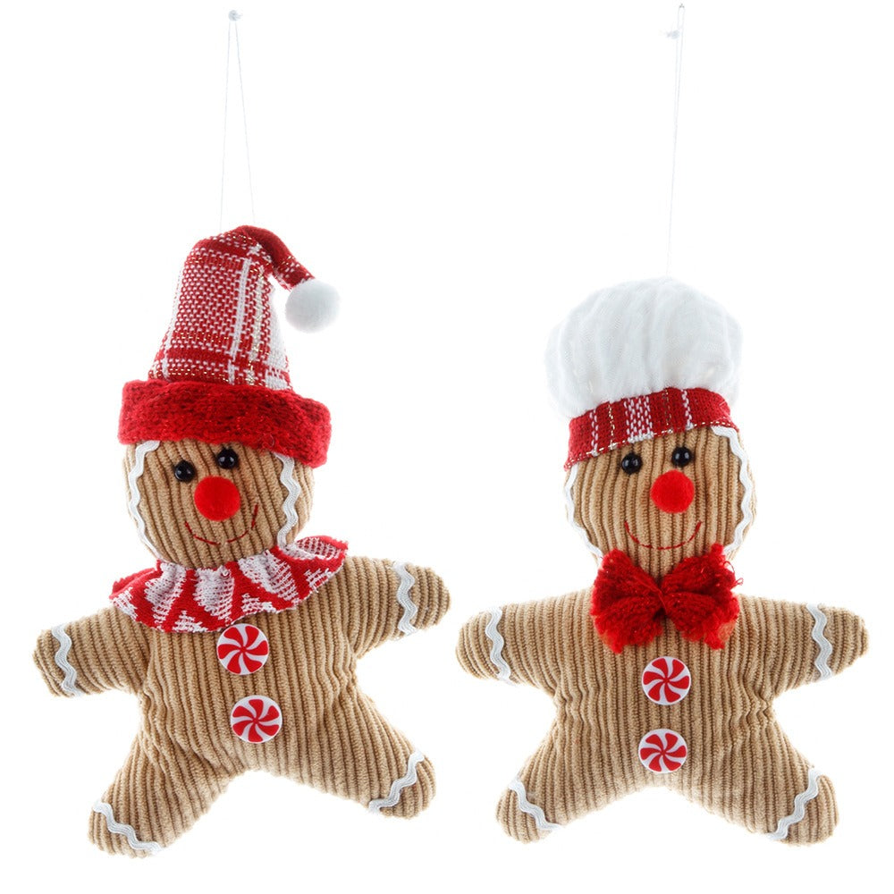 New Christmas decorations Christmas tree ornaments fabric gingerbread pendants small pendants