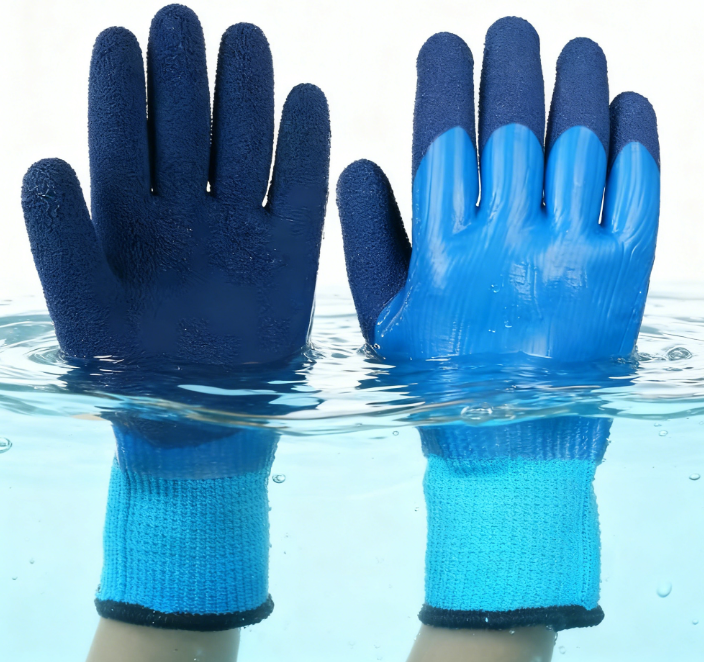 Winter waterproof protective gloves with thickened velvet