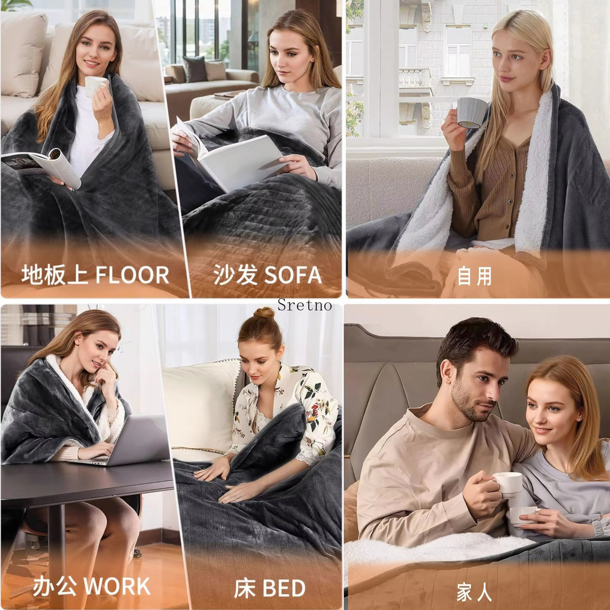 Heated Blanket Warm Body Heating Throw Electric Blanket Flannel Double Sofa Electric Blanket