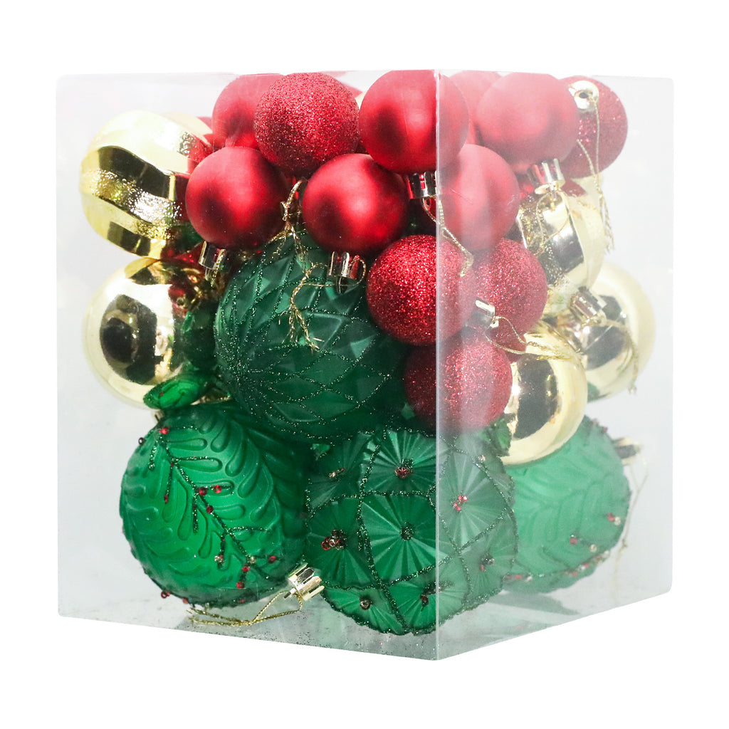 Saint Yuan Electroplated Christmas Ball Set 36pcs Christmas Tree Decorations Window Display Personality Decoration Ornament