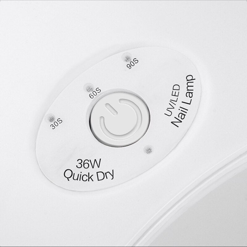 36W UV Lamp 12pcs LED Nail Dryer Micro USB Gel Varnish Curing machine With Timer button Sensor Nail Art Tools