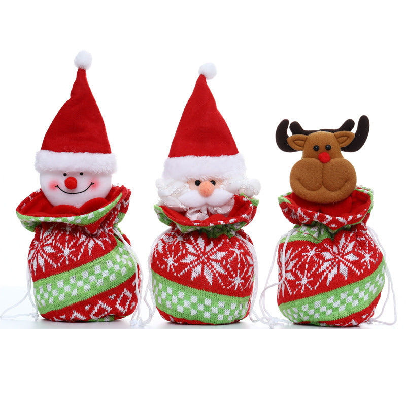 Christmas Children's Gift Bag New Christmas Knitted Apple Bag Christmas Christmas Christmas Eve Candy Bag Gift Bag