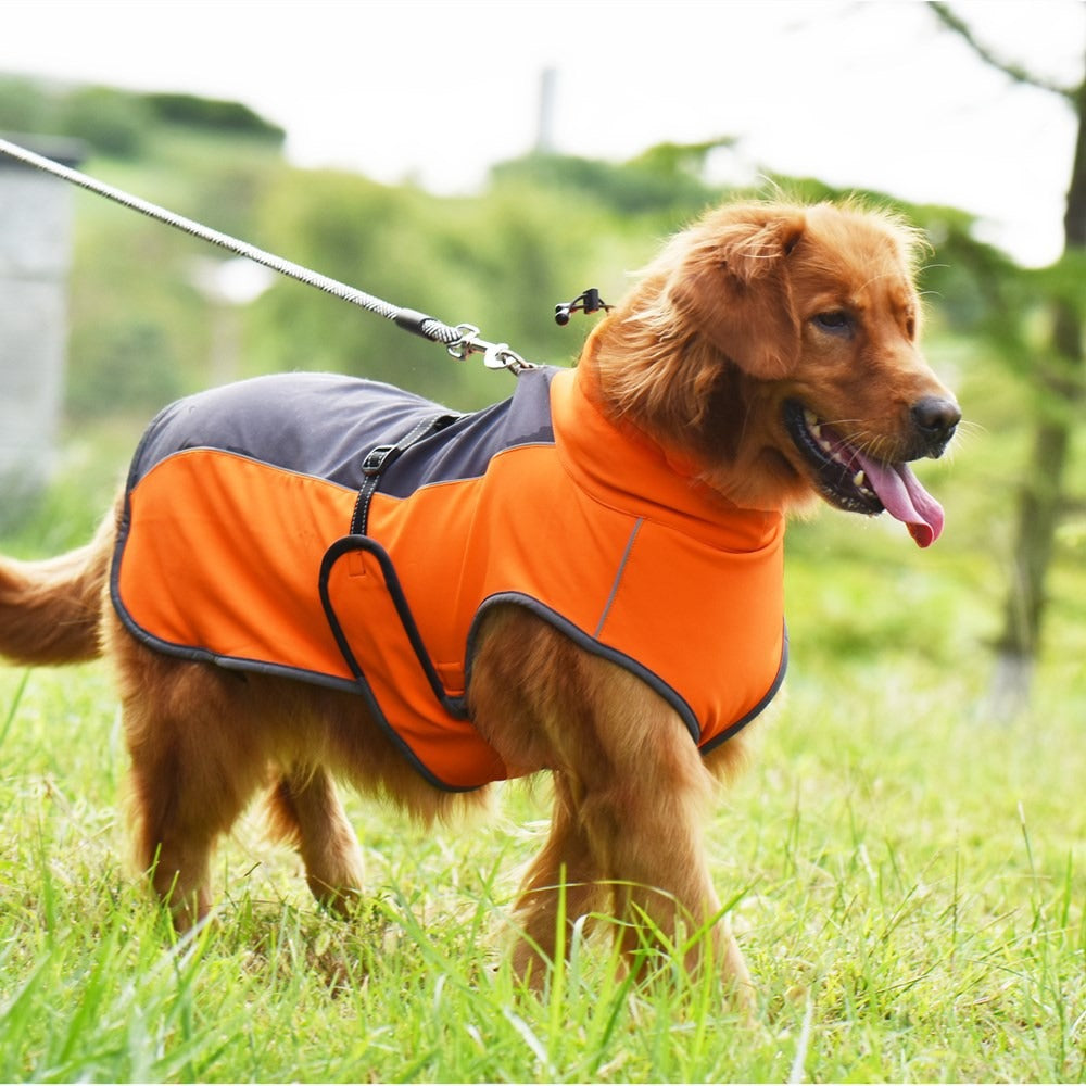 New Reflective Big Dog Clothing Autumn and Winter Warm Pet Charge Coat Golden Hair Labrador Dog Cotton Coat