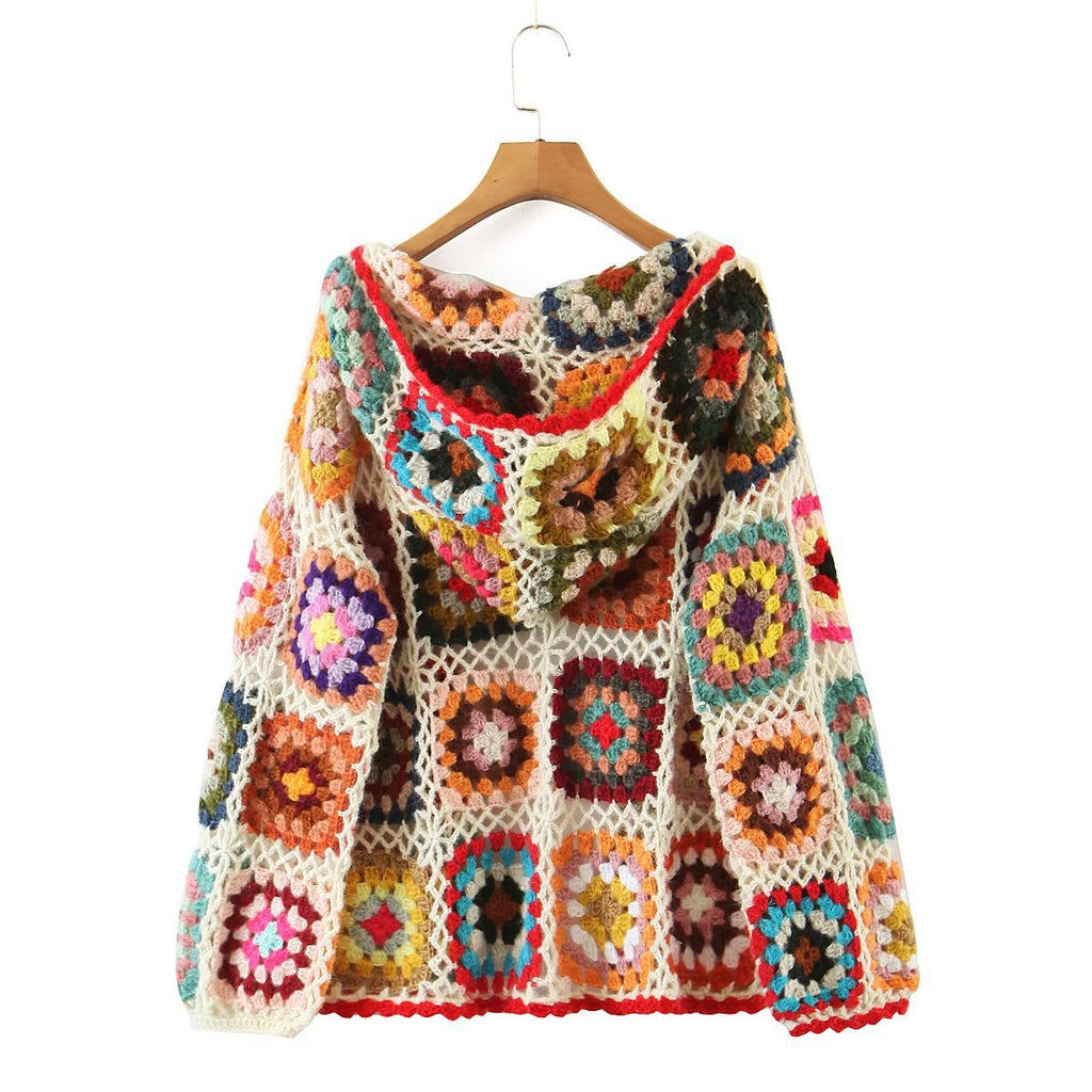 Autumn And Winter New Fashion Handmade Hooded Cardigan Sweater Sweater Women