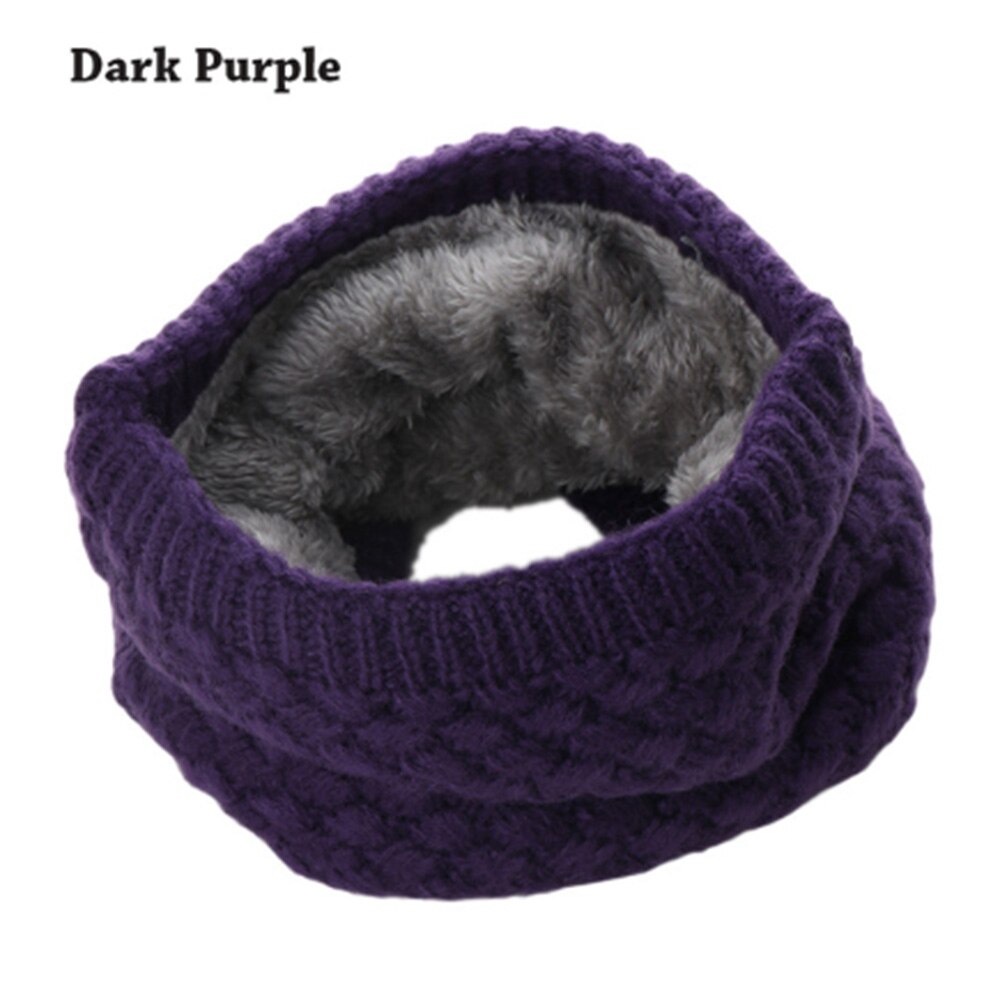 1Pc Winter Warm Brushed Knit Neck Warmer Circle Go Out Wrap Cowl Loop Snood Shawl Outdoor Ski Climbing Scarf For Men Women