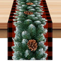 Christmas red and black checkered table flag holiday table decoration tablecloth mat holiday party tablecloth