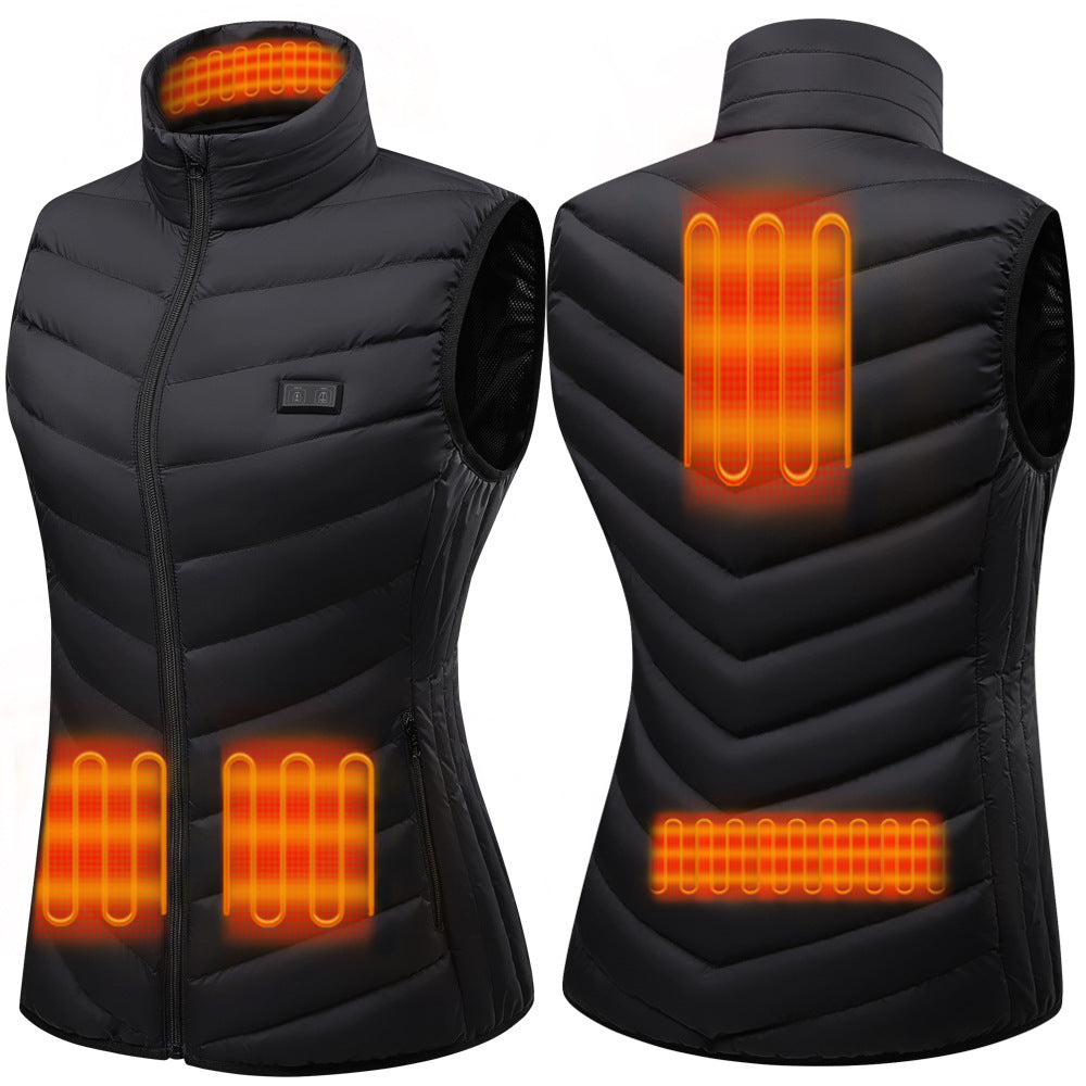 Women's heated vest heated vest dual control switch charging jacket