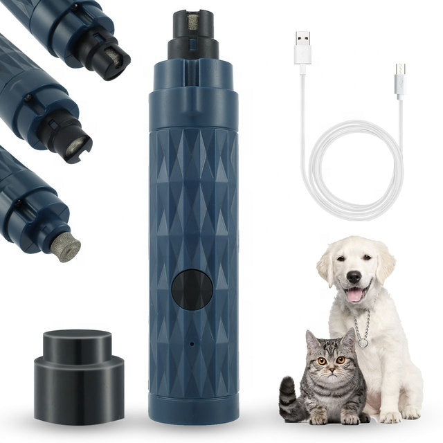 Electric Pet Nail Polisher With Light Dog And Cat Cleaning Automatic Manicure Device USB Rechargeable Manicure Device