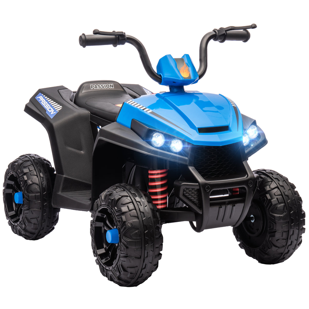 Quad électrique enfant 12 V voiture électrique 2 moteurs marche avant et arrière 37-60 mois 85 x 55,5 x 62 cm bleu-0